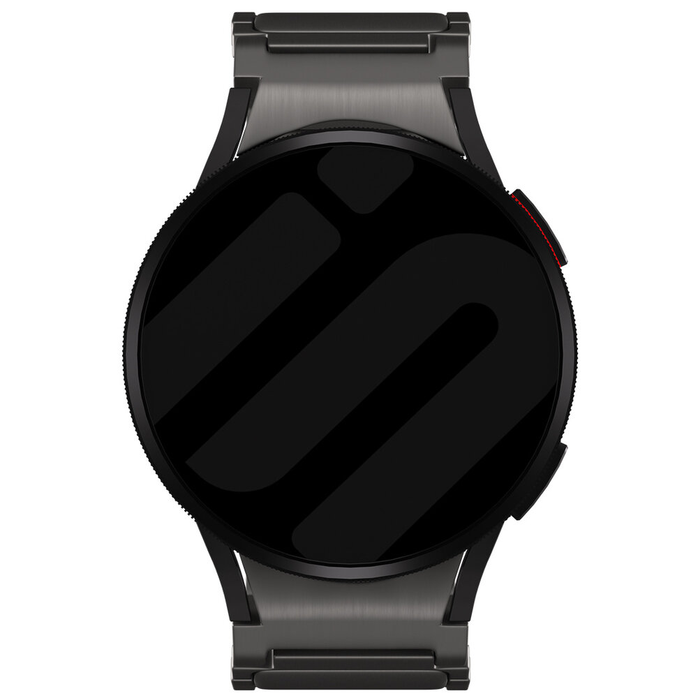 Strap-it® Strap-it Samsung Galaxy Watch 4 Classic 46mm 'One push' luxe titanium band (grafiet)