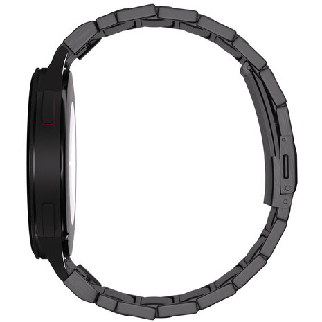 Strap-it® Strap-it Samsung Galaxy Watch 6 44mm 'One push' luxe titanium band (zwart)