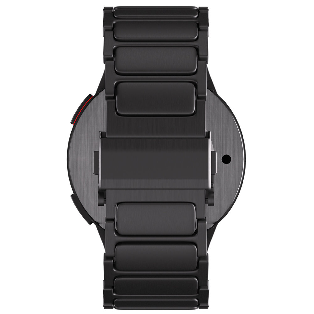 Strap-it® Strap-it Samsung Galaxy Watch 6 44mm 'One push' luxe titanium band (zwart)