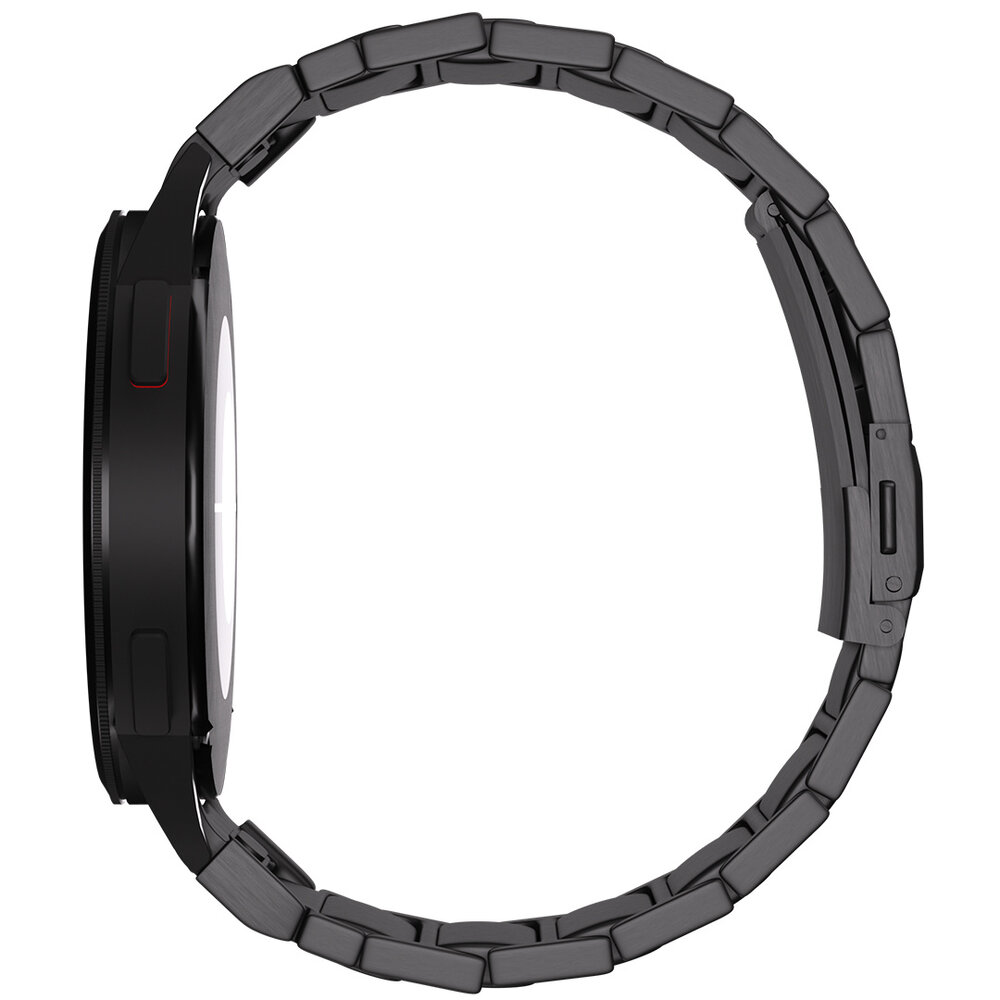 Strap-it® Strap-it Samsung Galaxy Watch 6 40mm 'One push' luxe titanium band (zwart)