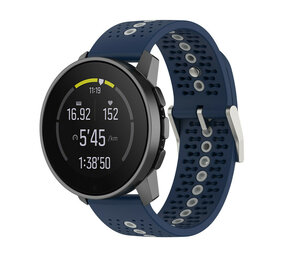 Strap-it® Suunto 9 Peak Pro siliconen bandje (blauw/grijs)