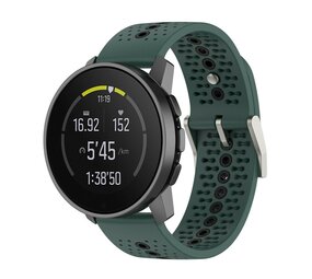 Strap-it® Suunto 5 Peak siliconen bandje (groen/zwart)