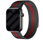 Strap-it® Strap-it Apple Watch Milanese band (zwart/rood)