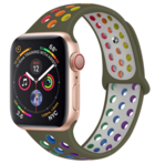 Strap-it® Strap-it Apple Watch sport+ band (kleurrijk olijfgroen)