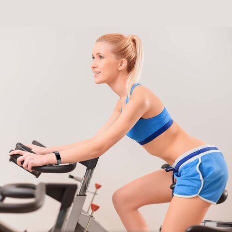 Strap-it® Strap-it Fitbit Charge 2 diamant silicone band (grijs)