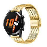 Strap-it® Huawei Watch GT 2 roestvrij stalen band (goud)