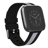 Strap-it® Apple Watch 8 geweven nylon gesp band (zwart/grijs)