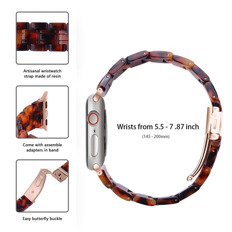 Strap-it® Strap-it Apple Watch 8 stalen band (lava)
