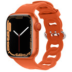 Strap-it® Strap-it Apple Watch silicone chain band (oranje)