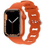 Strap-it® Apple Watch silicone chain band (oranje)