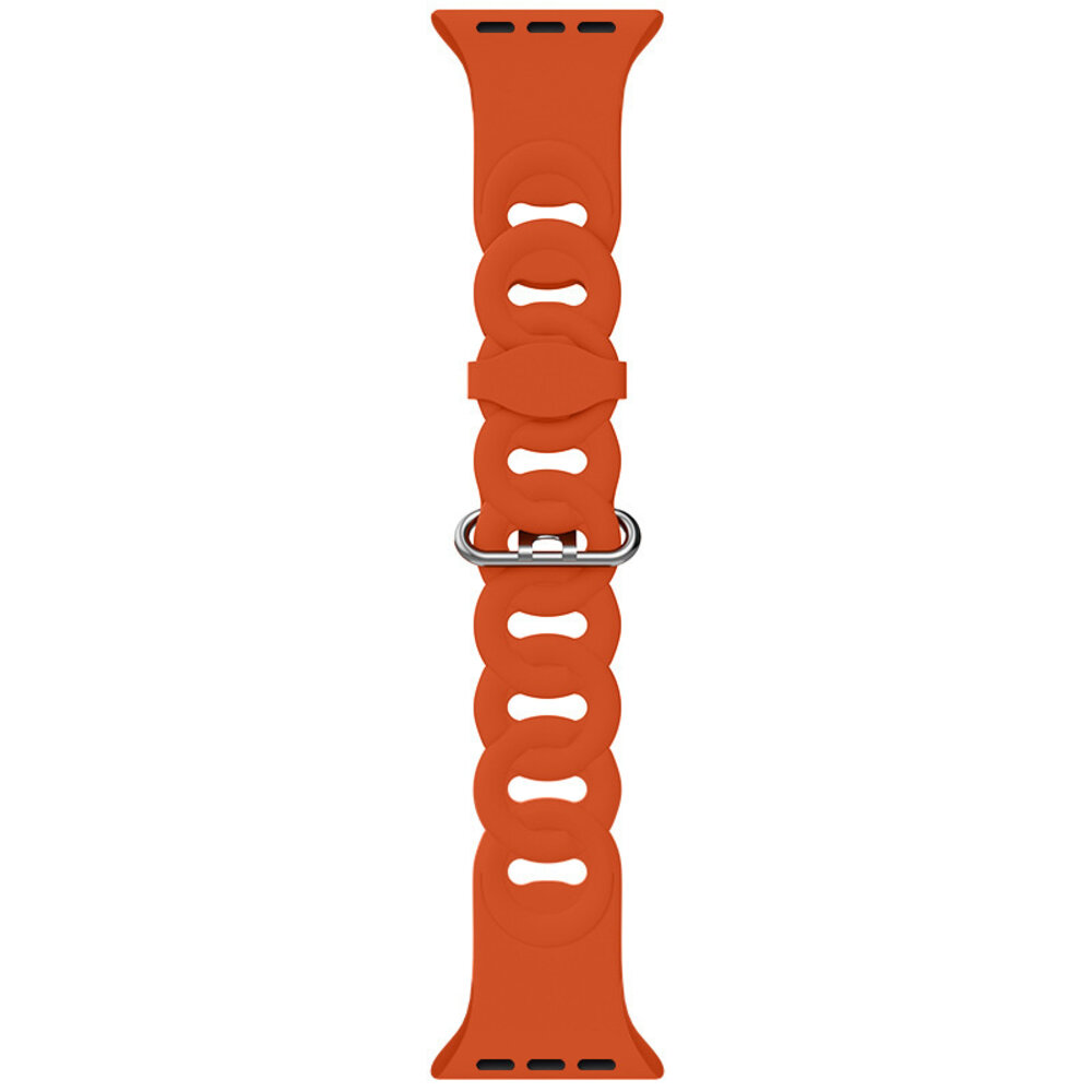 Strap-it® Strap-it Apple Watch silicone chain band (oranje)