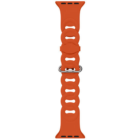 Strap-it® Strap-it Apple Watch silicone chain band (oranje)