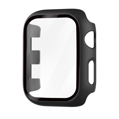 Strap-it® Strap-it Apple Watch PC hard case met glas (zwart)