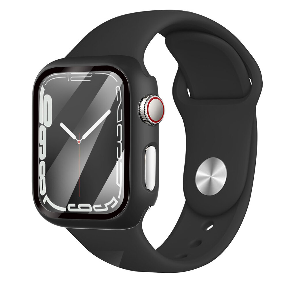 Strap-it® Strap-it Apple Watch PC hard case met glas (zwart)