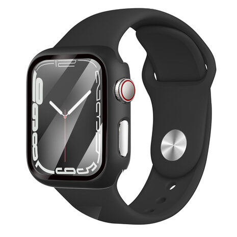 Strap-it® Strap-it Apple Watch PC hard case met glas (zwart)