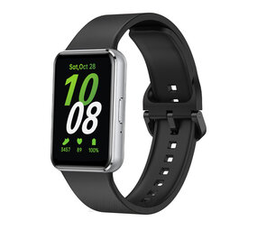 Strap-it® Samsung Galaxy Fit 3 siliconen bandje (zwart)