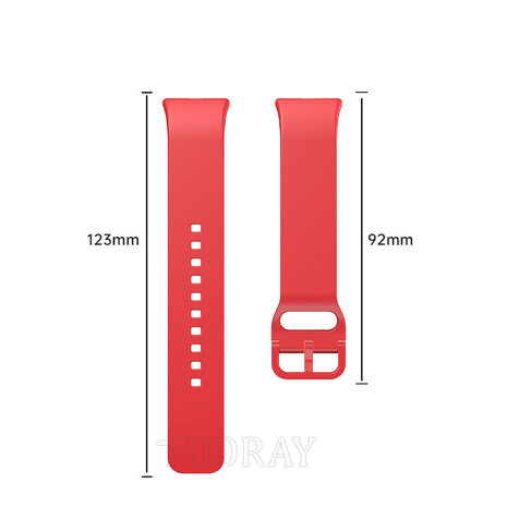 Strap-it® Strap-it Samsung Galaxy Fit 3 siliconen bandje (rood)