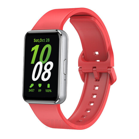 Strap-it® Strap-it Samsung Galaxy Fit 3 siliconen bandje (rood)