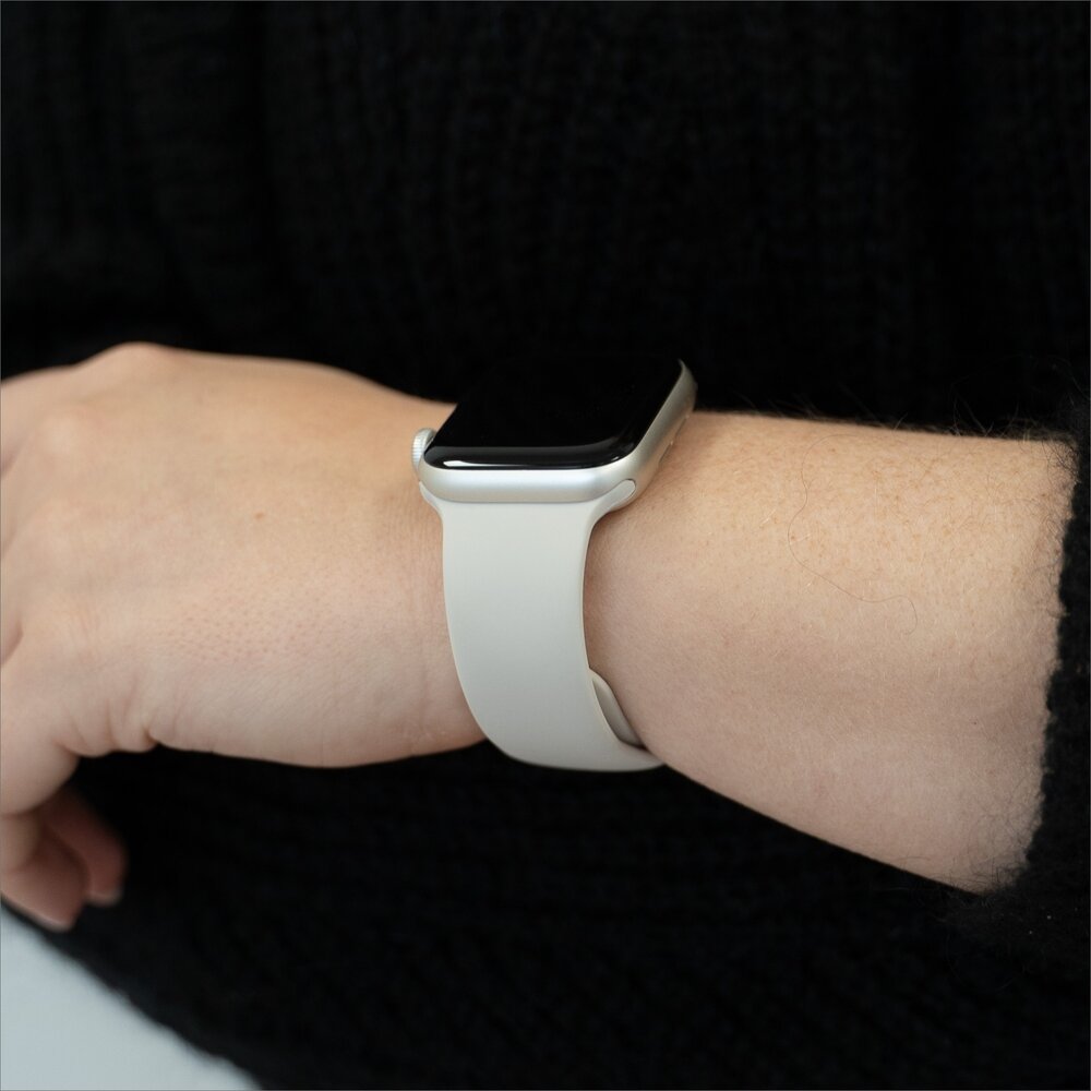 Strap-it® Strap-it Apple Watch siliconen bandje (sterrenlicht)