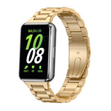 Strap-it® Samsung Galaxy Fit 3 stalen bandje (goud)