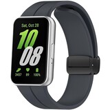 Strap-it® Samsung Galaxy Fit 3 D-buckle siliconen bandje (donkergrijs)