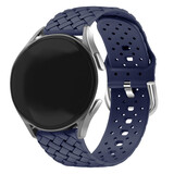 Strap-it® Samsung Galaxy Watch 4 40mm gevlochten siliconen bandje (donkerblauw)
