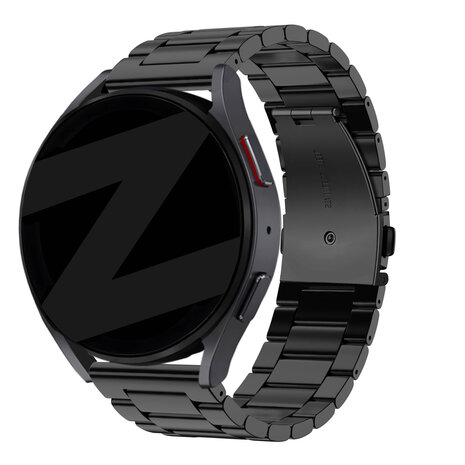Bandz Bandz Xiaomi Watch S3 stalen band 'Classic' (zwart)