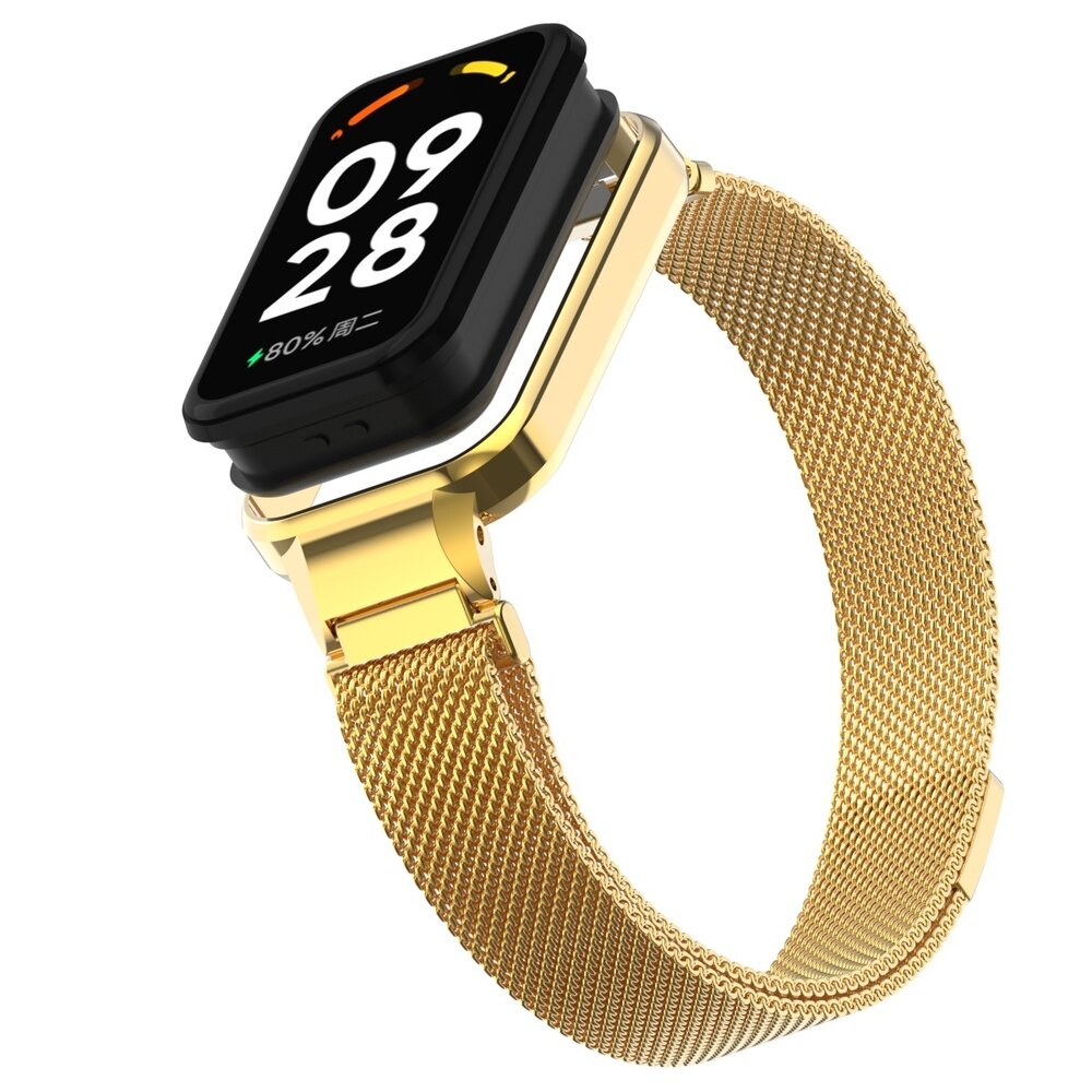 Strap-it® Strap-it Xiaomi Smart Band 8 Active Milanese band (goud)