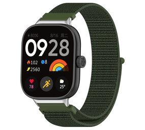 Strap-it® Xiaomi Smart Band 8 Pro nylon band (legergroen)