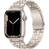 Strap-it® Apple Watch luxe stalen schakel band (sterrenlicht)
