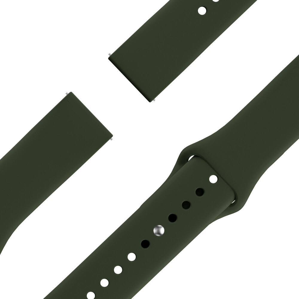 Bandz Bandz Withings ScanWatch 2 - 42mm sport band 'Deluxe' (olijfgroen)
