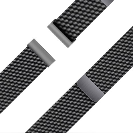Bandz Bandz Withings Steel HR - 40mm Milanese loop band (zwart)