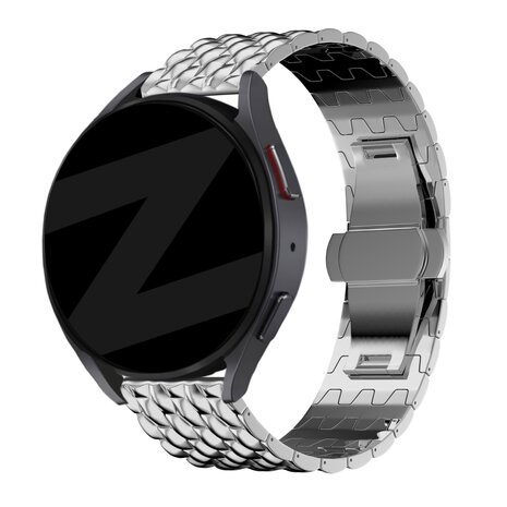 Bandz Bandz Withings Steel HR - 40mm stalen band 'Dragon' (zilver)