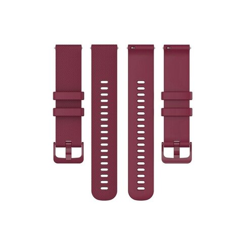 Strap-it® Strap-it Withings ScanWatch Light siliconen bandje (donkerrood)