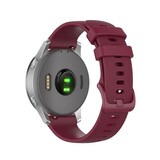Strap-it® Withings Steel HR - 36mm siliconen bandje (donkerrood)
