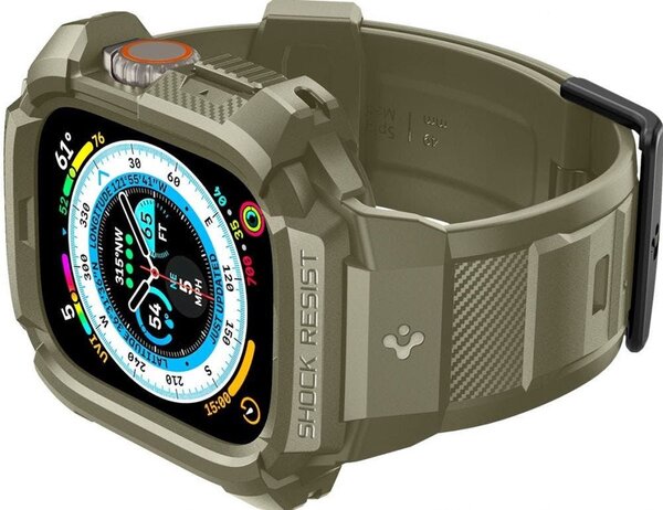 Spigen Spigen Apple Watch Ultra Rugged Armor Pro bandje (donkergroen)