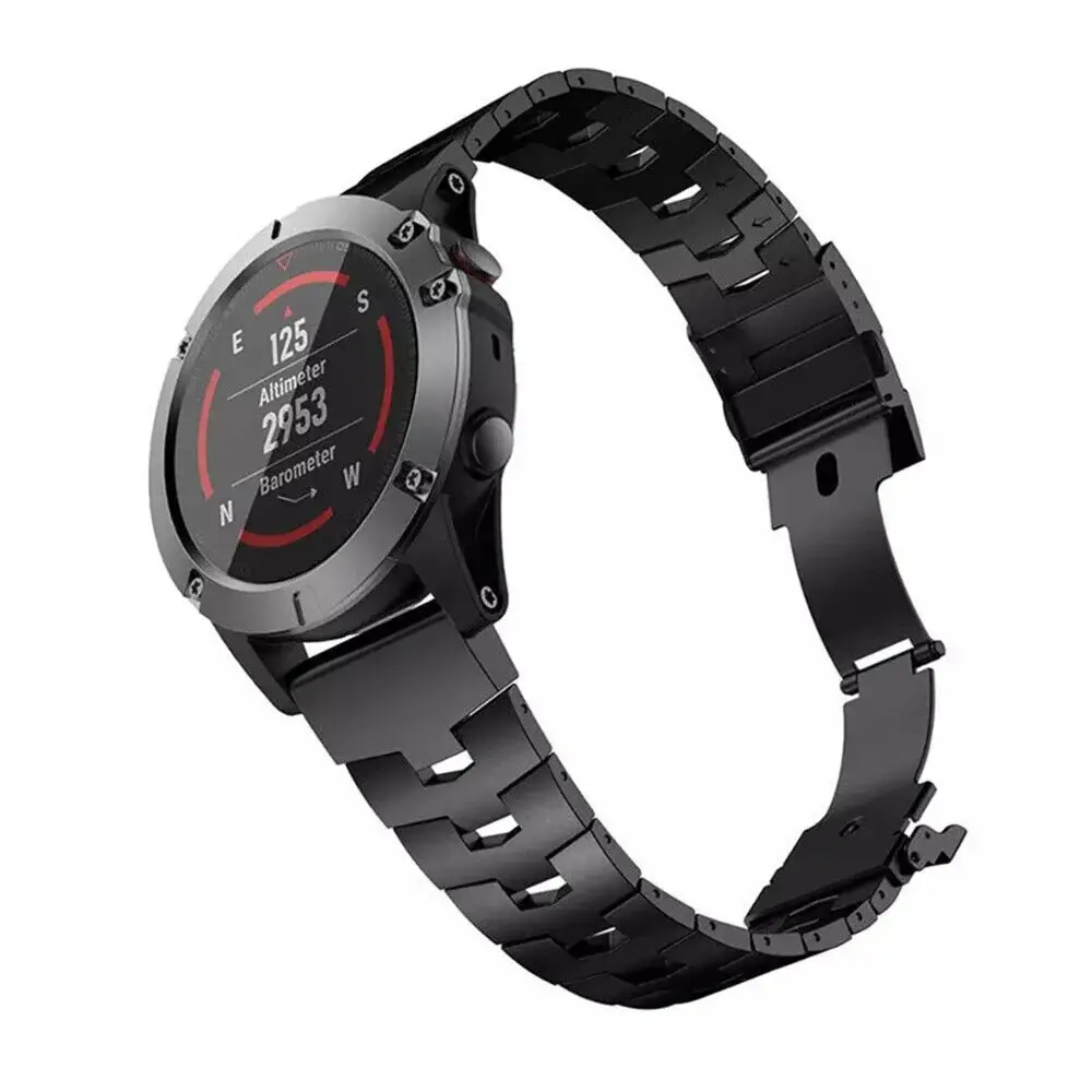 Strap-it® Strap-it Garmin Forerunner 965 titanium bandje (zwart)