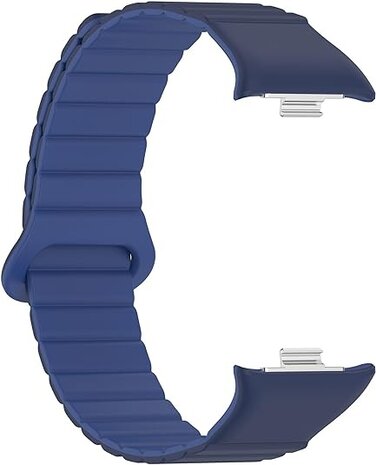 Strap-it® Strap-it Redmi Watch 4 magnetisch siliconen bandje (duo blauw)