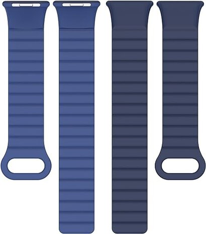 Strap-it® Strap-it Redmi Watch 4 magnetisch siliconen bandje (duo blauw)