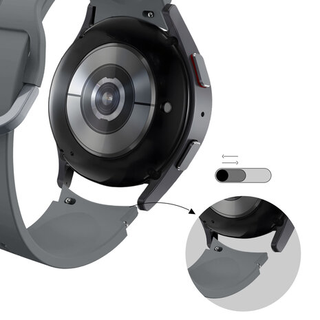 Bandz Bandz Samsung Galaxy Watch 4 40mm siliconen band 'Extreme' (donkergrijs)