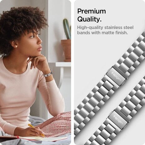 Spigen Spigen Galaxy Watch 6 Classic 47mm stalen bandje (zilver) Spigen Spigen Galaxy Watch 6 Classic 47mm stalen bandje (zilver)