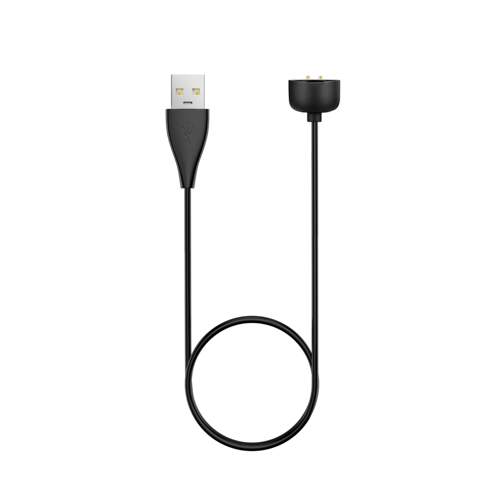 Bandz Bandz Xiaomi Mi Band 5 / 6 / 7 magnetische USB-A oplader (zwart) - 100cm