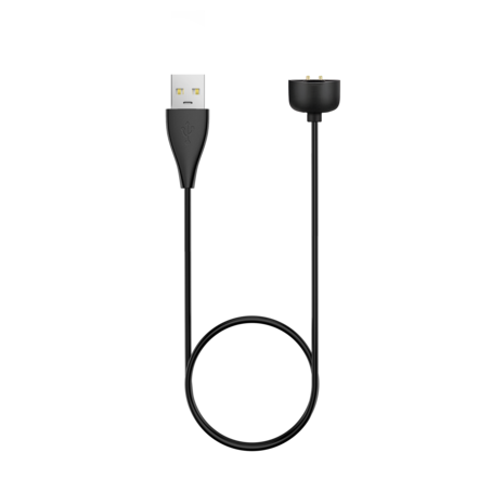 Bandz Bandz Xiaomi Mi Band 5 / 6 / 7 magnetische USB-A oplader (zwart) - 100cm