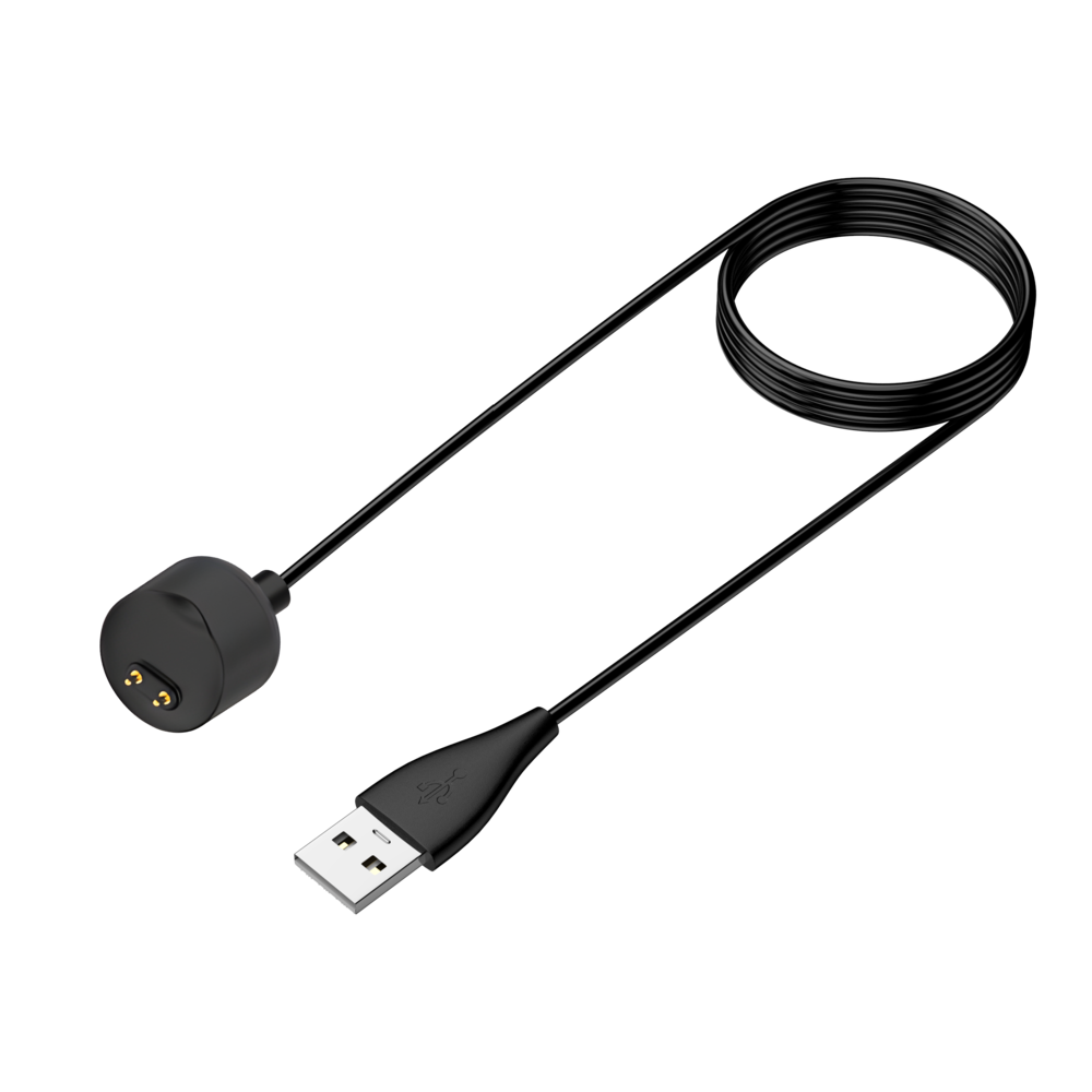 Bandz Bandz Xiaomi Mi Band 5 / 6 / 7 magnetische USB-A oplader (zwart) - 100cm