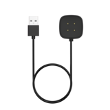 Bandz Fitbit Versa 3 / Versa 4 USB-A oplader (zwart) - 30cm