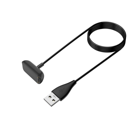 Bandz Bandz Fitbit Charge 5 / Charge 6 / Luxe USB-A oplader (zwart) - 100cm