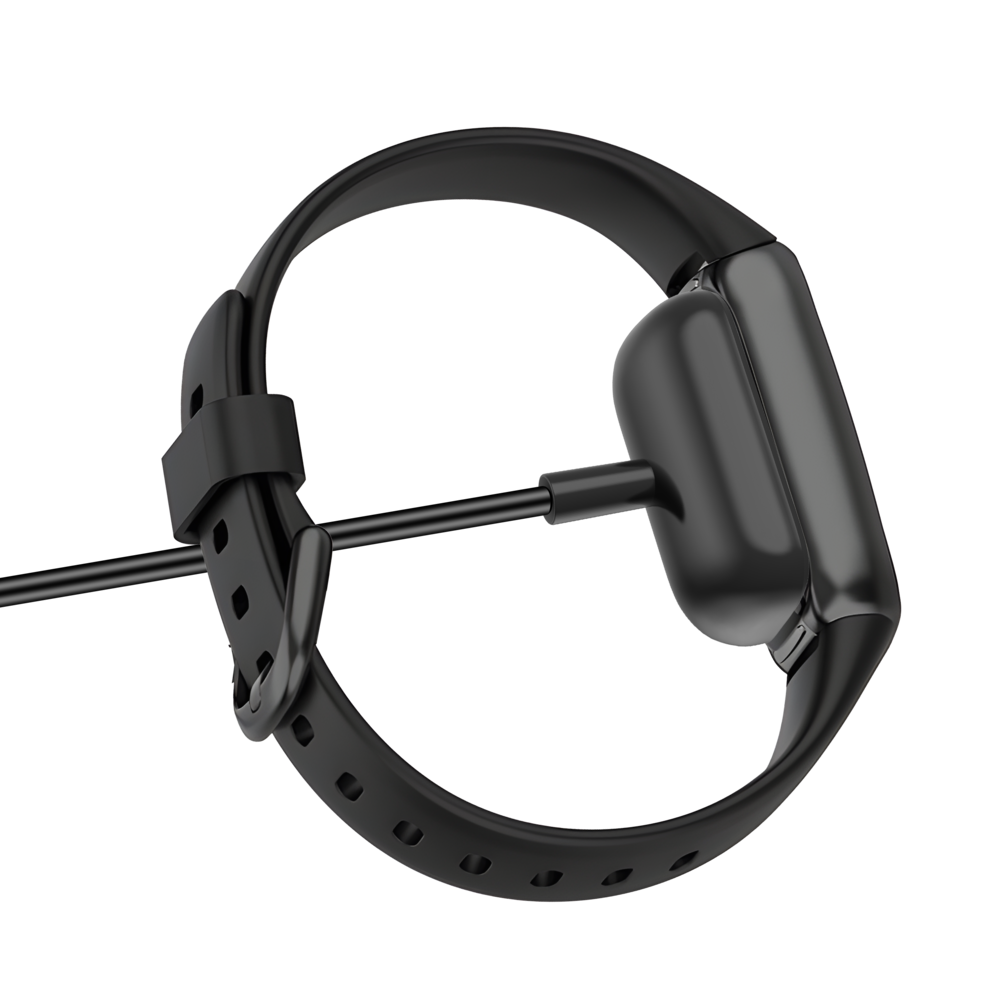 Bandz Bandz Fitbit Charge 5 / Charge 6 / Luxe USB-A oplader (zwart) - 100cm