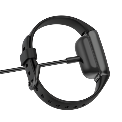 Bandz Bandz Fitbit Charge 5 / Charge 6 / Luxe USB-A oplader (zwart) - 100cm