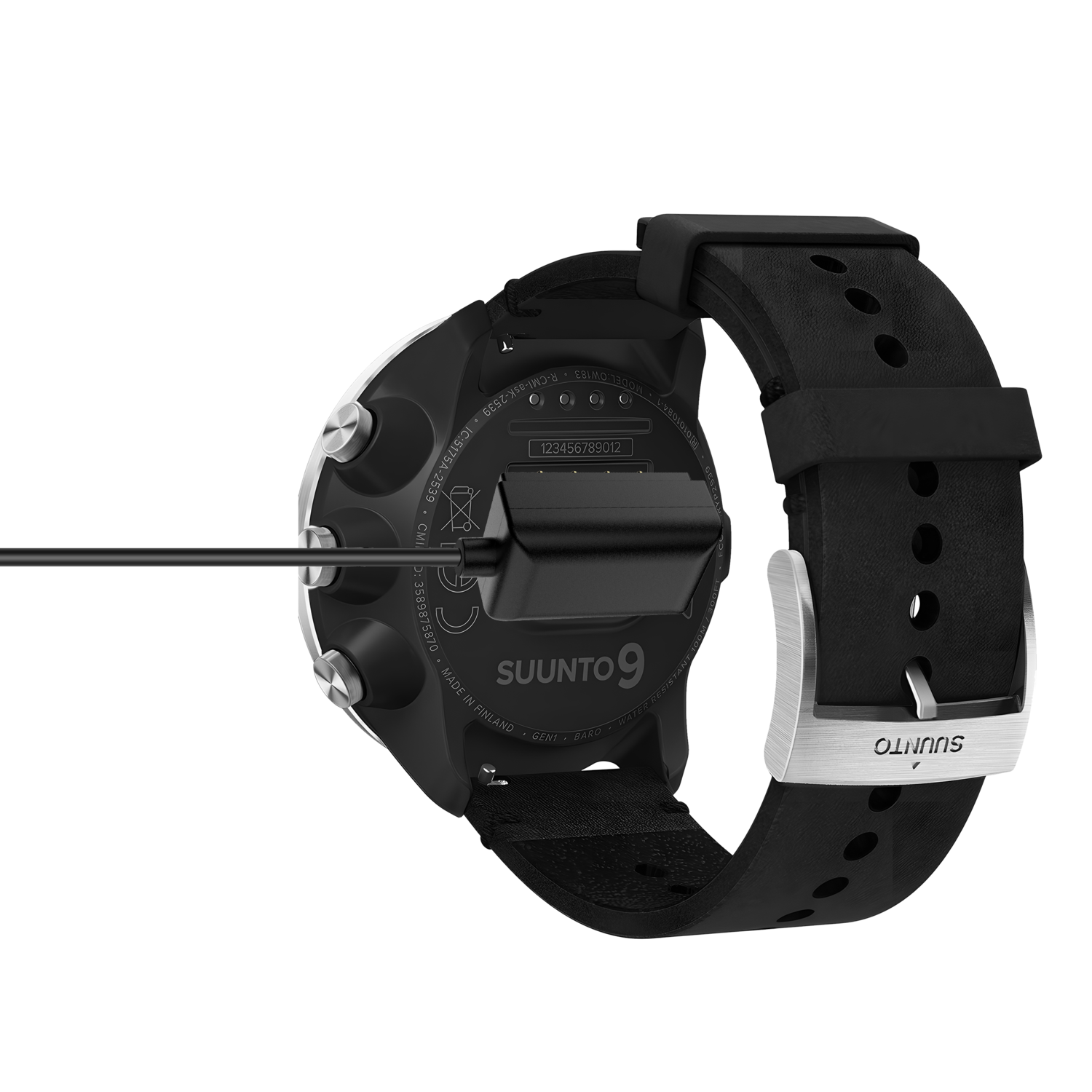 Bandz Bandz Suunto 9 Baro Spartan D5 USB A oplader zwart 80cm