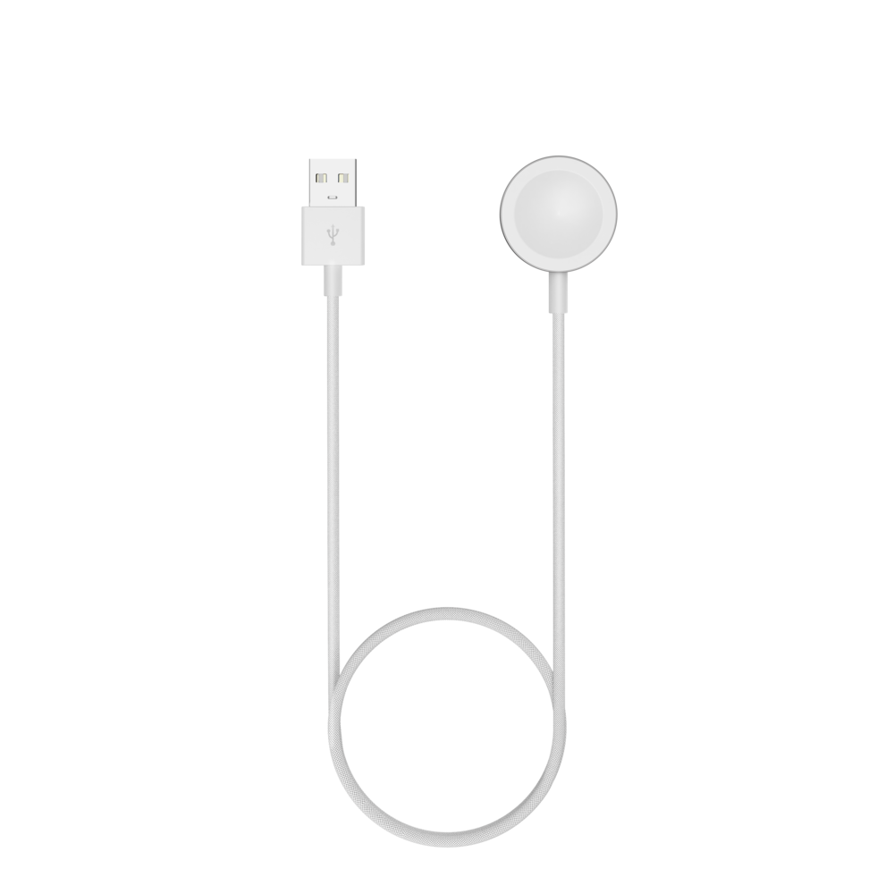 Bandz Bandz Apple Watch aluminium USB-A oplader (wit) - 100cm